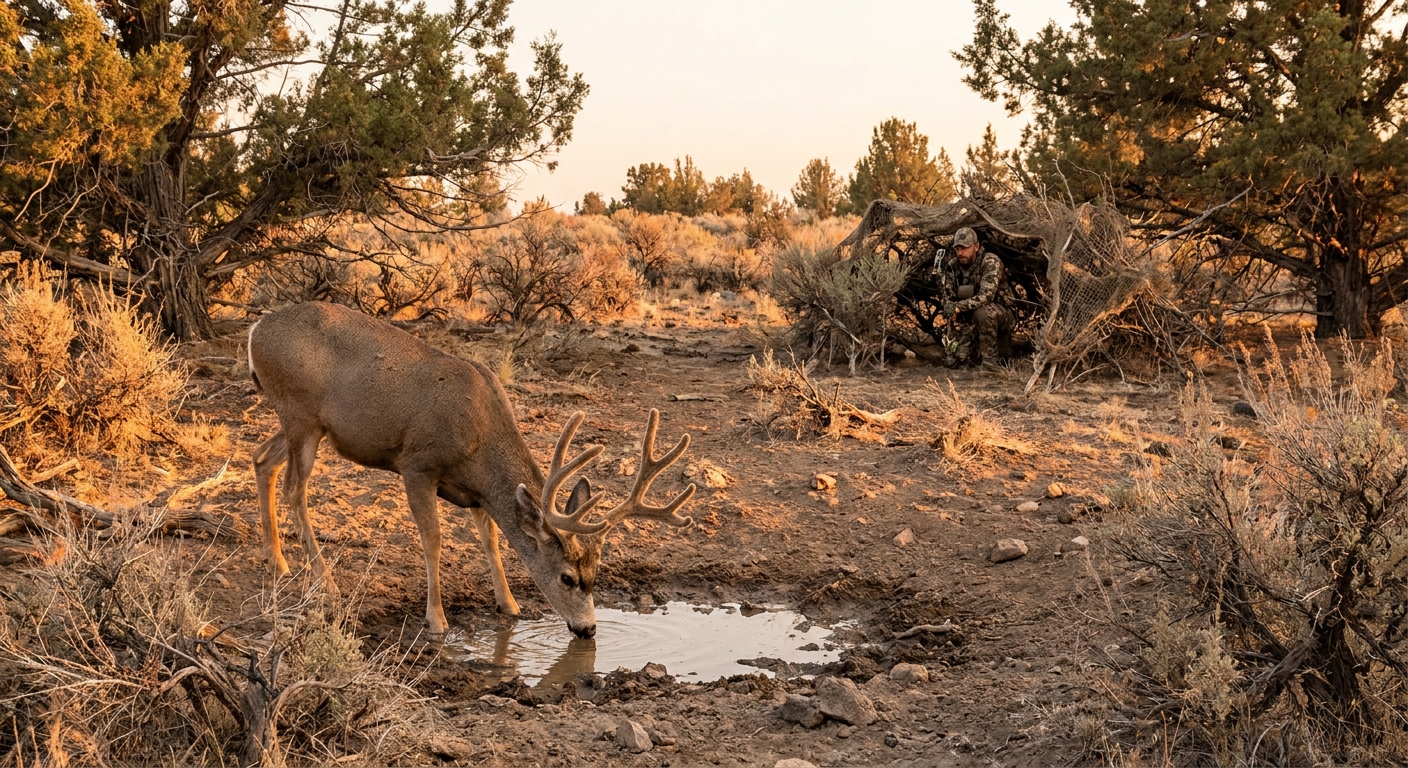 Archery Deer at Water Holes: Summer Heat Tactics for Oregon's High Desert August Opener