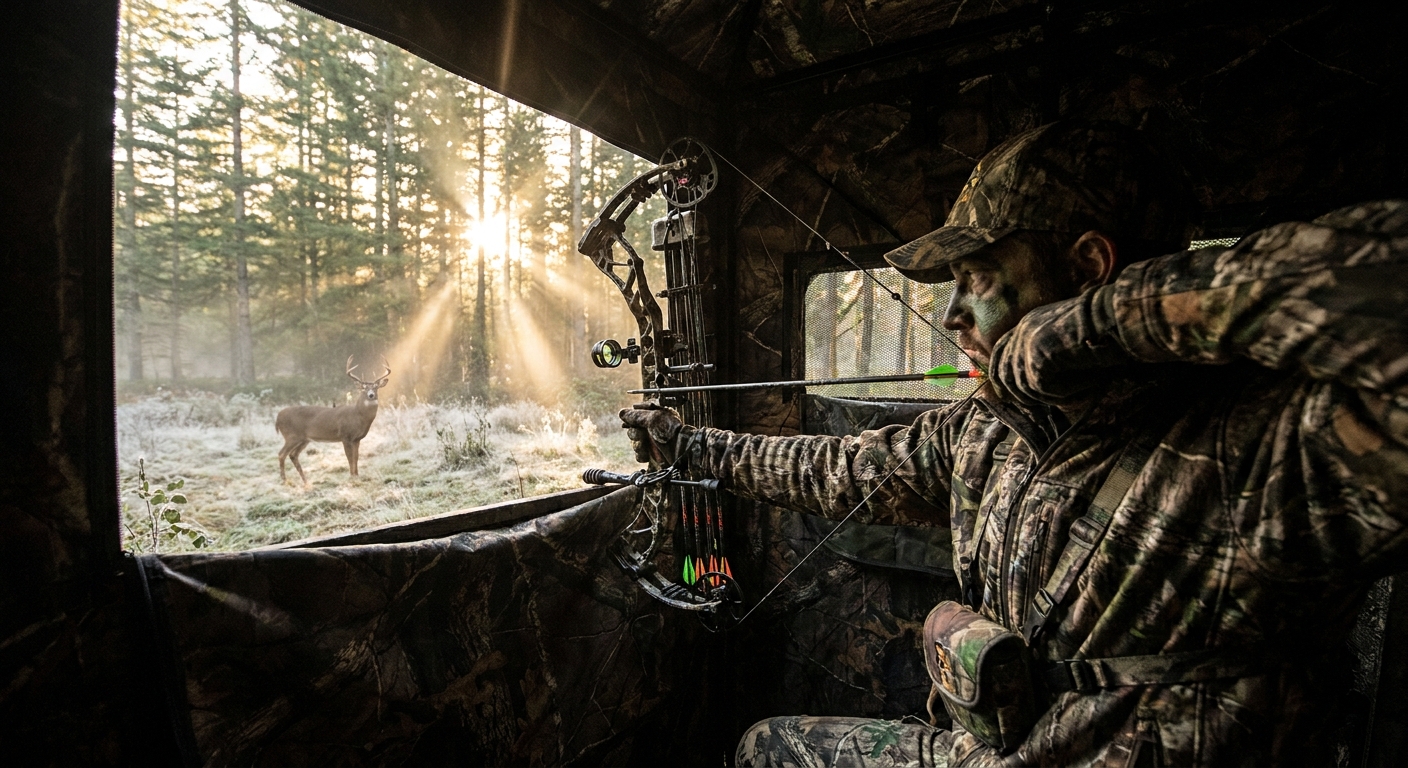 Bowhunting from a Ground Blind: Setup, Scent Control, and Shot Execution for Oregon Deer and Elk