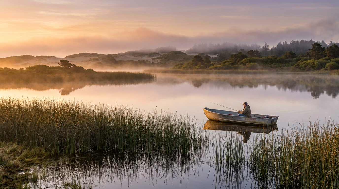Siltcoos Lake Summer Fishing Guide: Bass, Catfish, and Cutthroat on Oregon's Coastal Dune Lakes