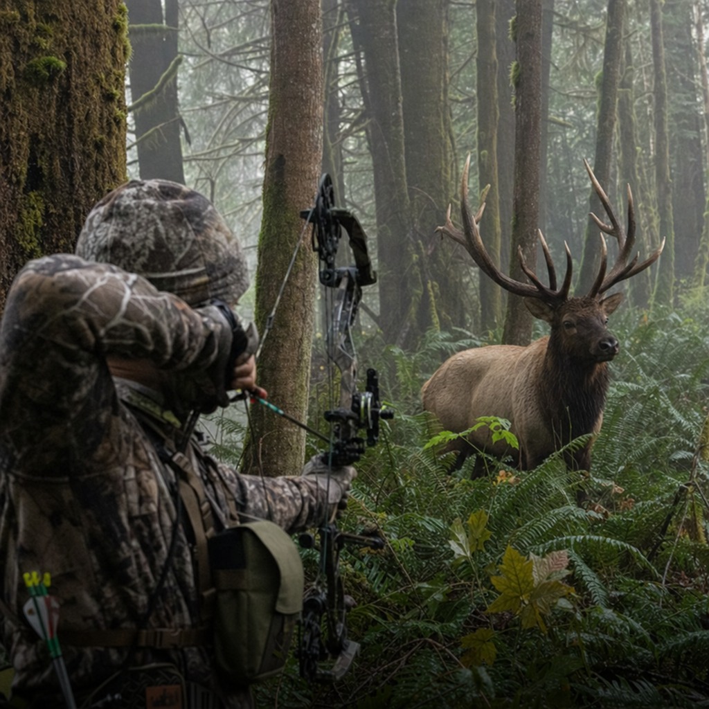 Siuslaw National Forest Archery Elk: Hunting Roosevelt Bulls with a Bow in Oregon's Coastal Rainforest