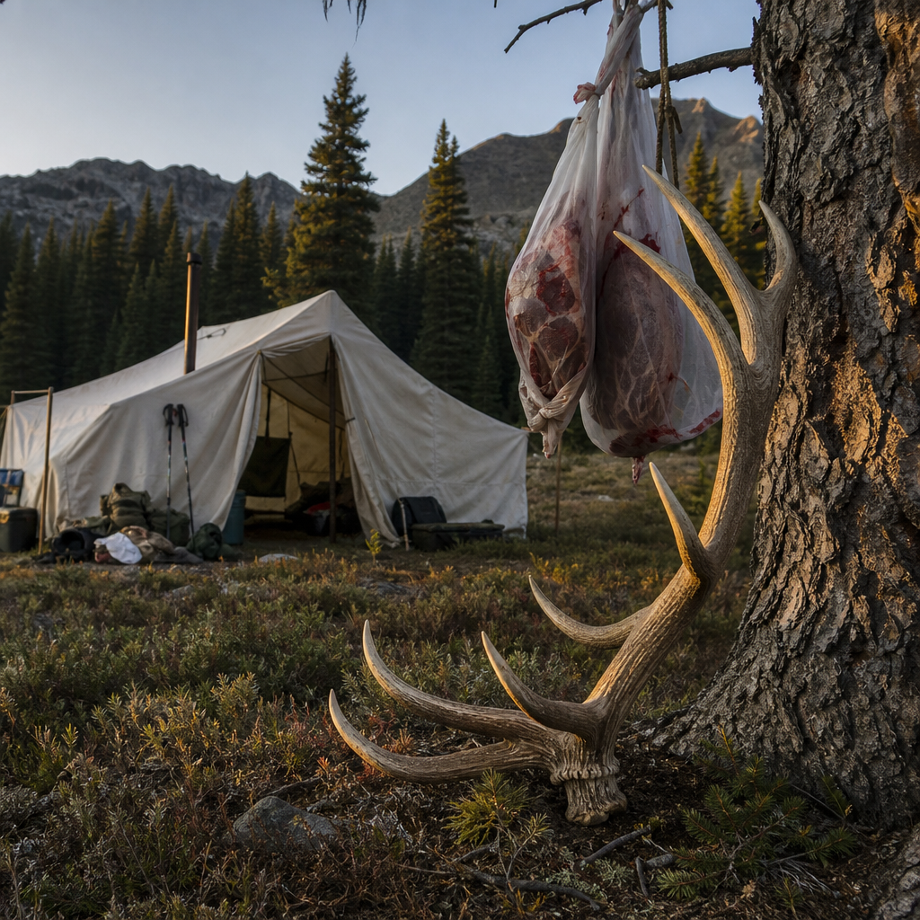 Solo Backcountry Archery Elk Camp in Oregon: Shelter, Food, and Meat Care for the One-Man Hunt